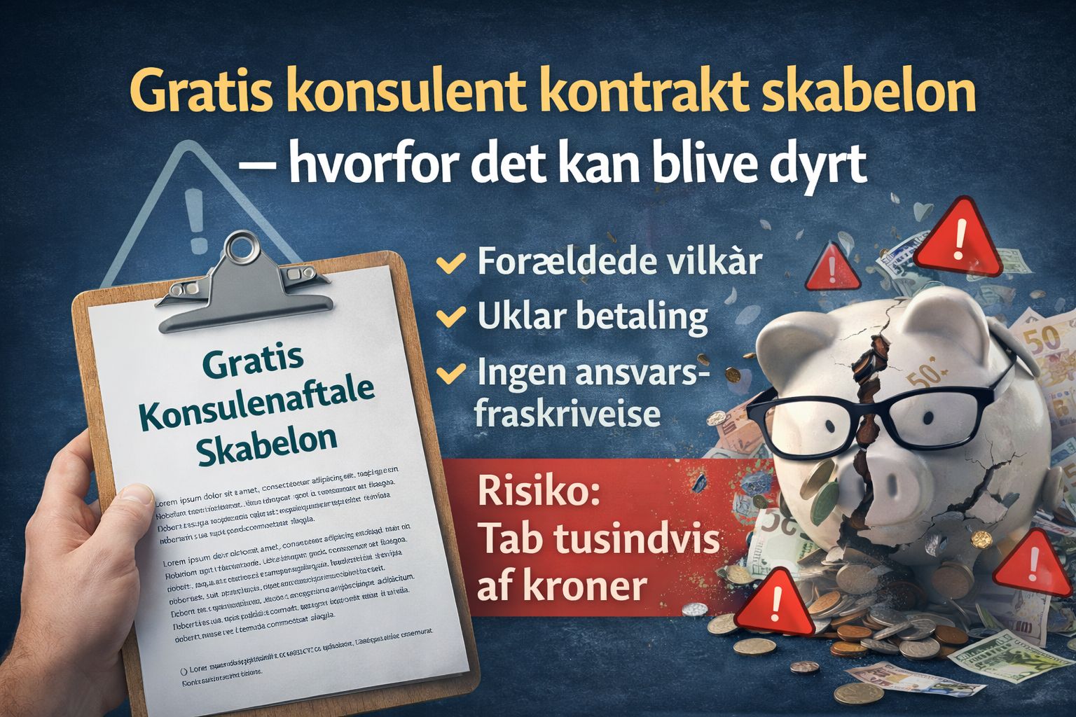 Gratis konsulent kontrakt skabelon – hvorfor det kan blive dyrt