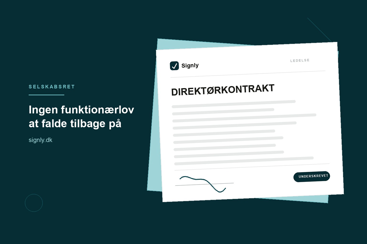 Derfor har en direktør ikke en ansættelseskontrakt